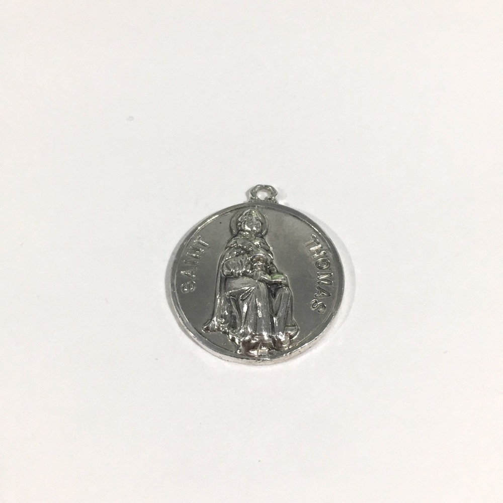 Sterling Silver Saint Thomas Religious Pendant